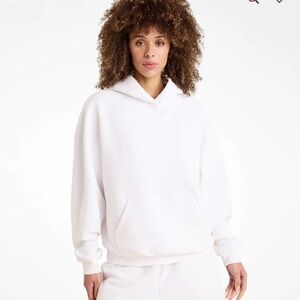 Nuuds Women’s Vintage Fleece Hoodie White (Size XS)